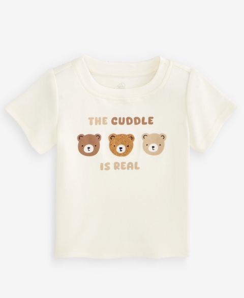 Футболка First Impressions Mix & Match Short-Sleeve The Cuddle Is Real Bear T-Shirt для мальчиков-малышей