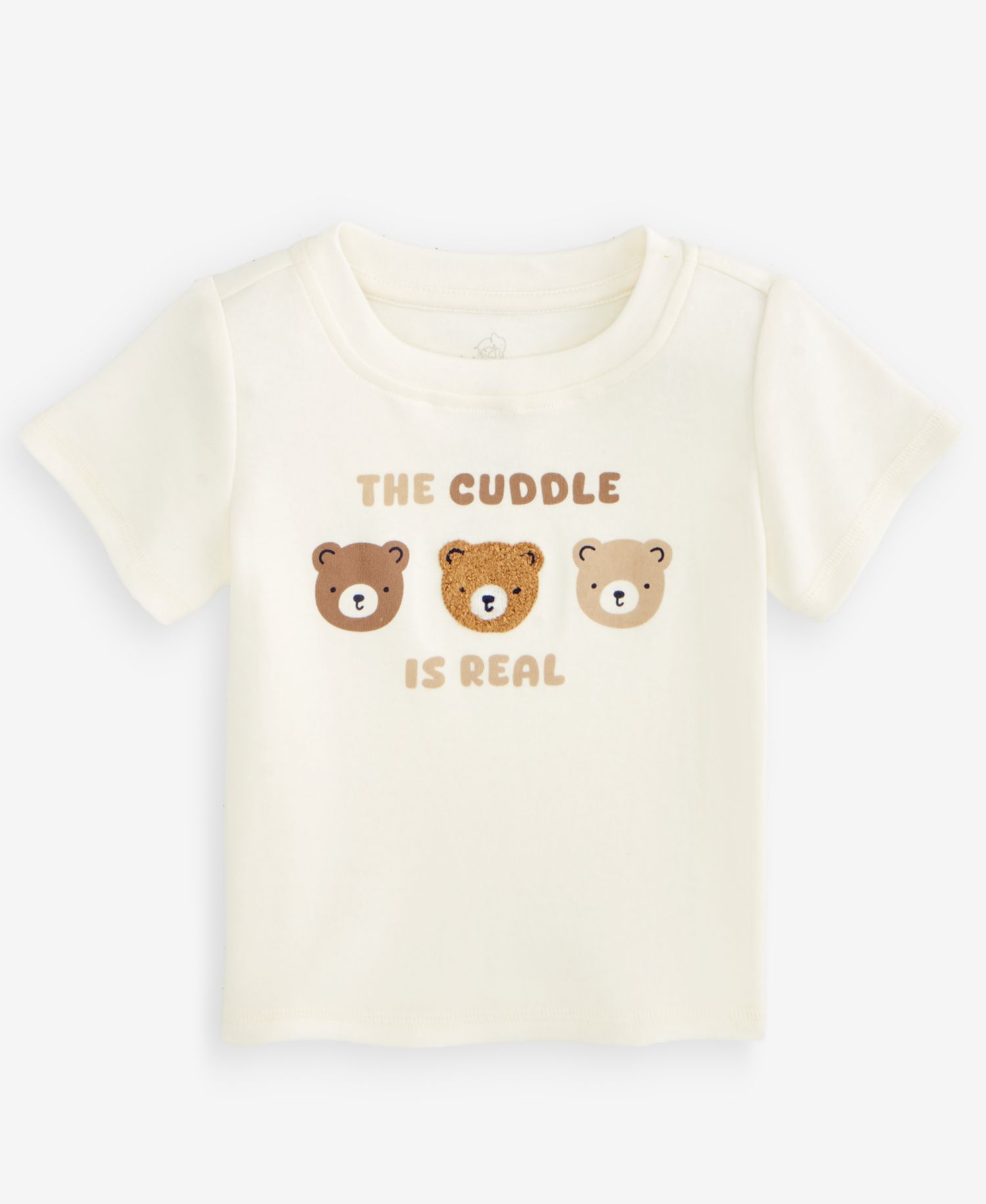 Baby Boys' 3M-24M Mix & Match Short-Sleeve The Cuddle Is Real Bear T-Shirt