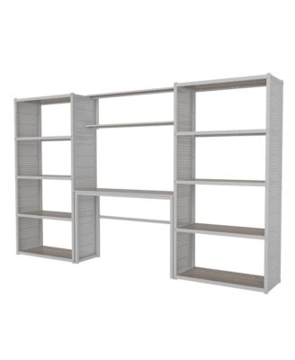 Heavy-Duty Garage Storage and Workstation System with Side Pegboards, White (119.8 in. W x 71.1 in. H x 15.7 in. D
