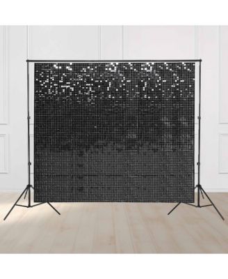Instahibit 10x7 FeeT Shimmer Wall Backdrop with Stand 72 Pieces Panels Decor for Wedding Party