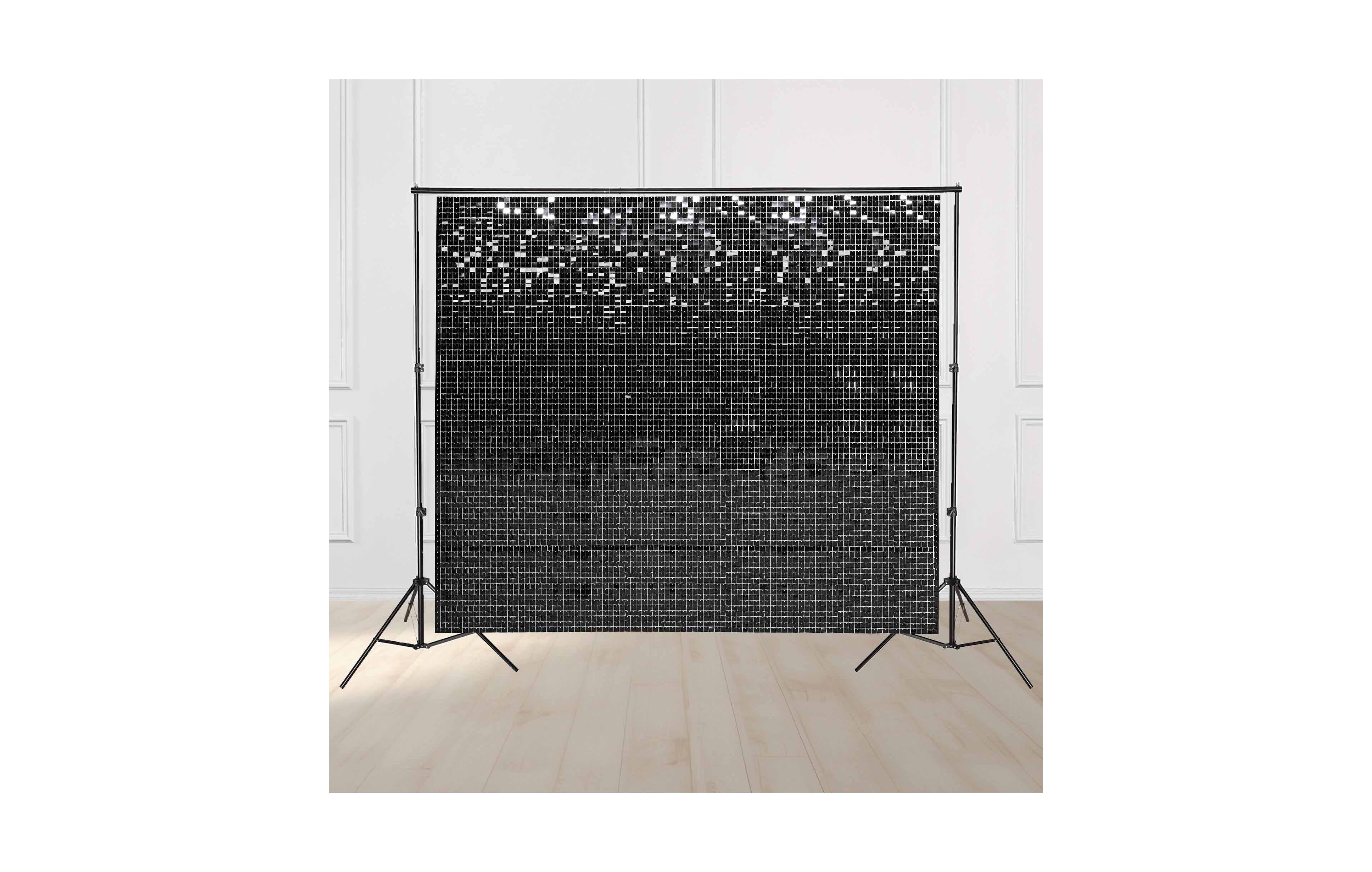 Yescom Instahibit 10x7 FeeT Shimmer Wall Backdrop with Stand 72 Pieces Panels Decor for Wedding Party