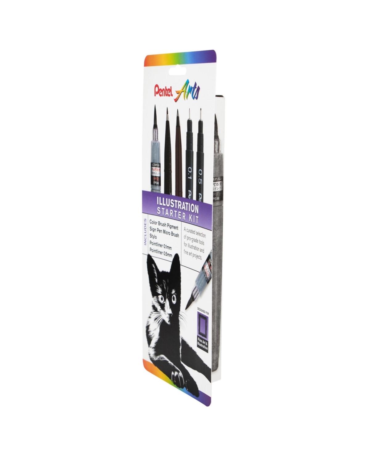 Pentel Arts Illustration Starter Kit, 5-pack