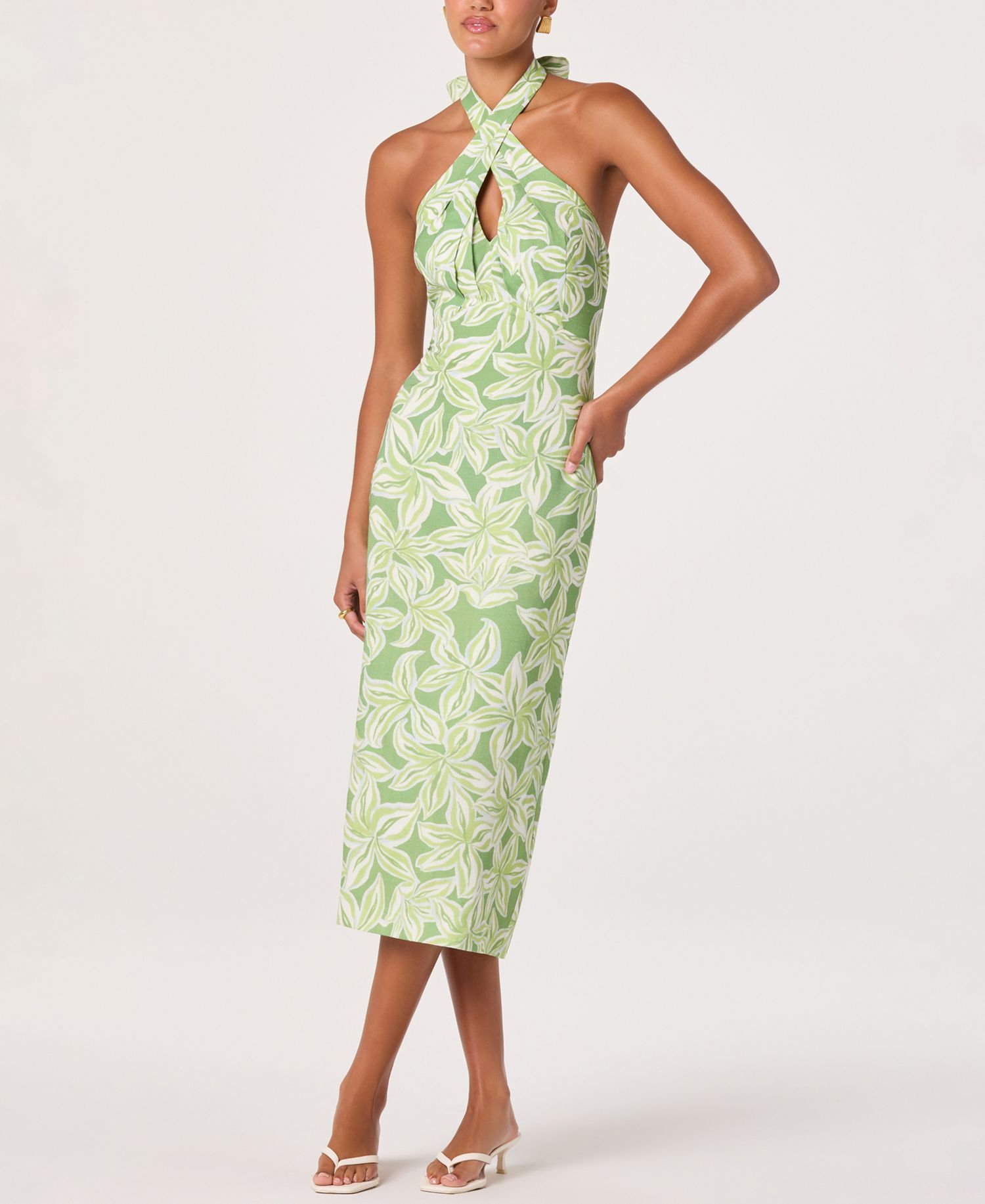 Women's Anita Halter Neck Midi Dress