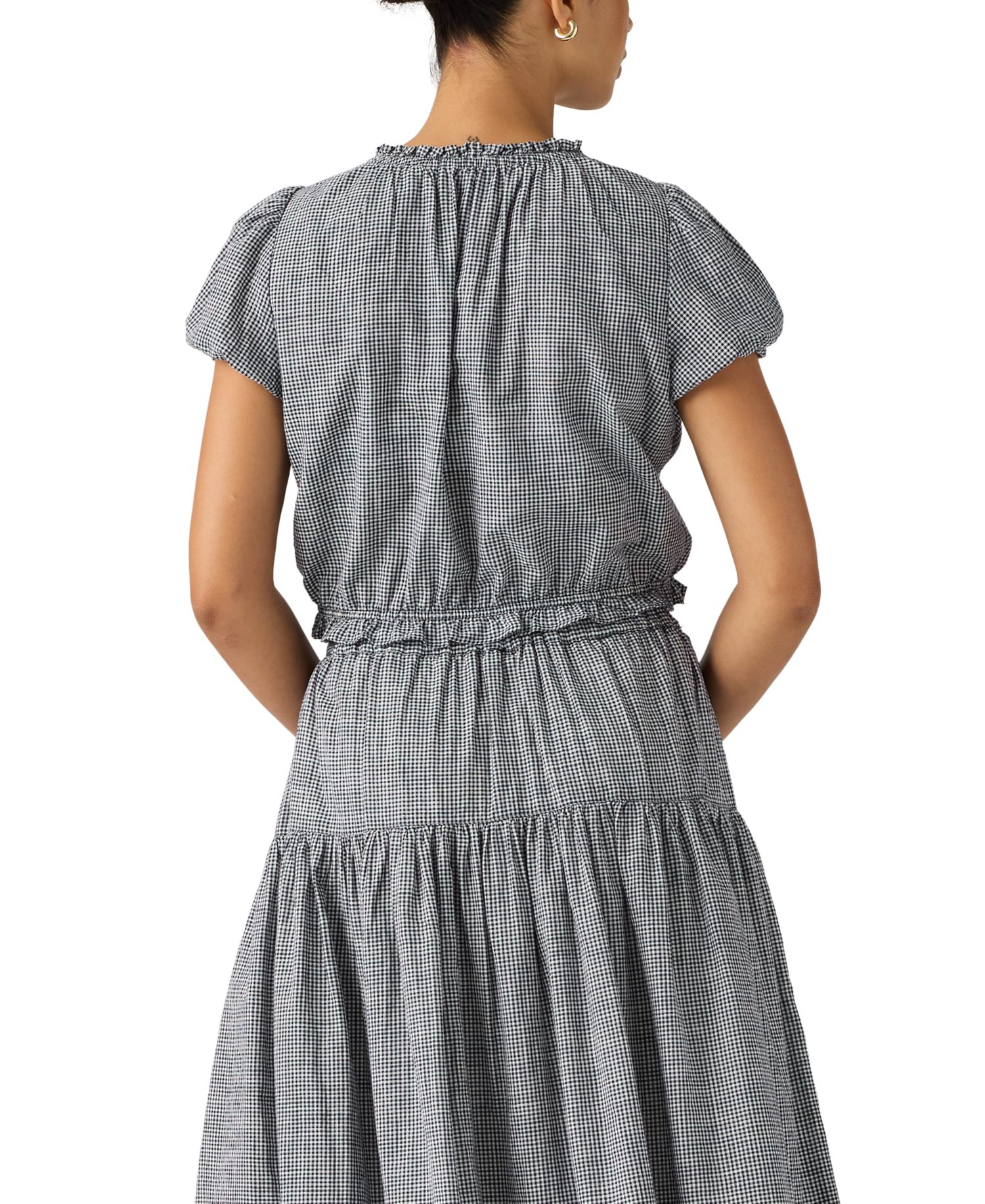 Plus Size Chiara Front Button Short-Sleeve Blouse