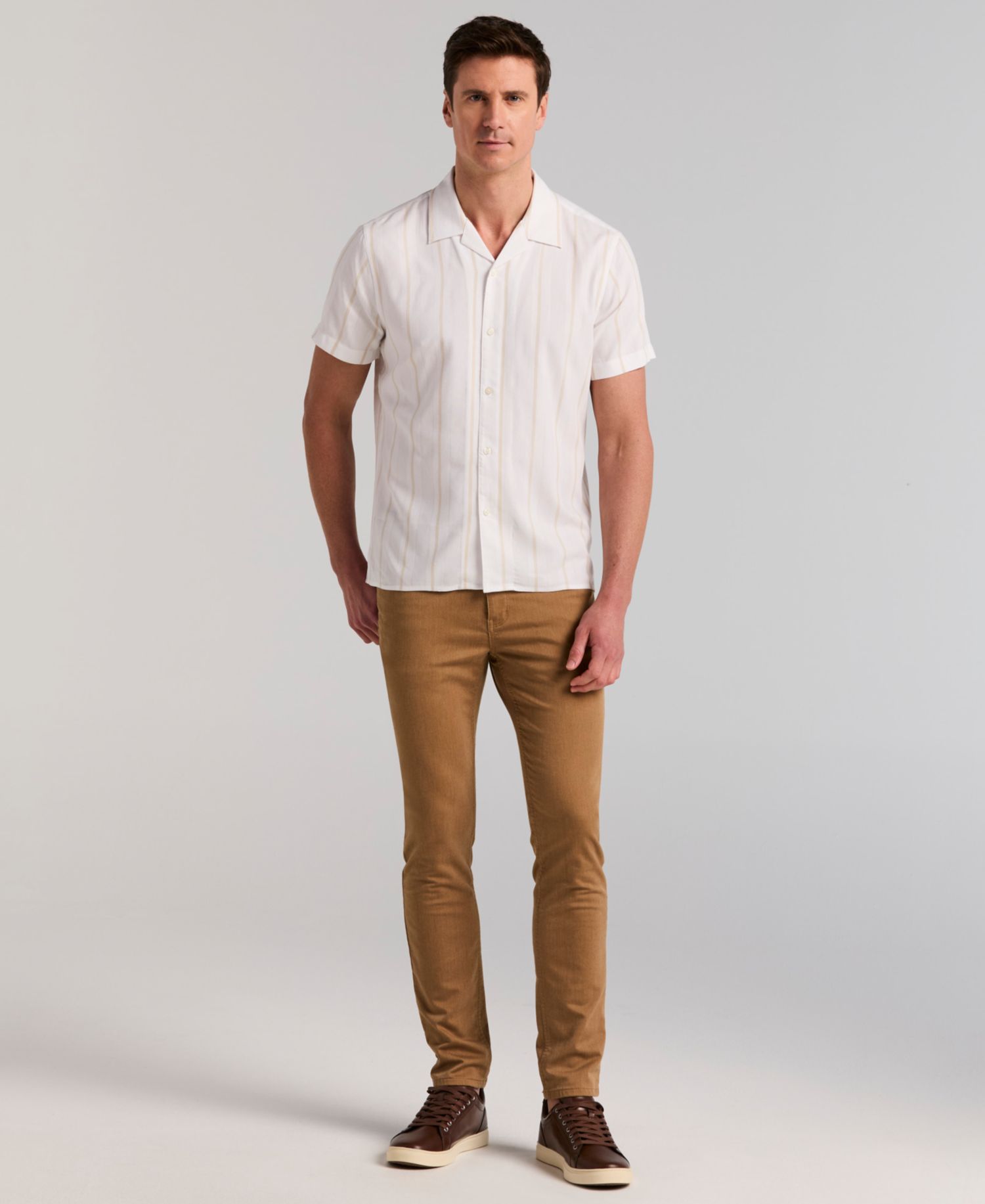 Men's Striped Camp Shirt