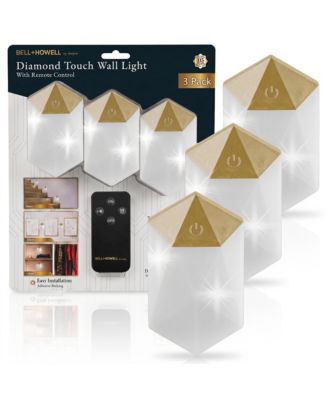 3-Pack Wireless Touch LED Wall Light Sconces with Remote