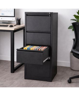 4-Drawer File Cabinet with Lock – Metal File Storage Cabinet for Home Offices, Adjustable Hanging Folders