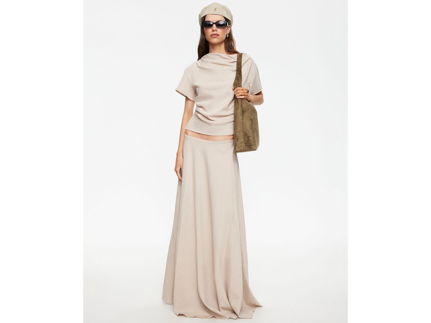 Женская юбка Lioness Linen Halcyon Zippered Maxi, цвет: Бежевый — фото 2