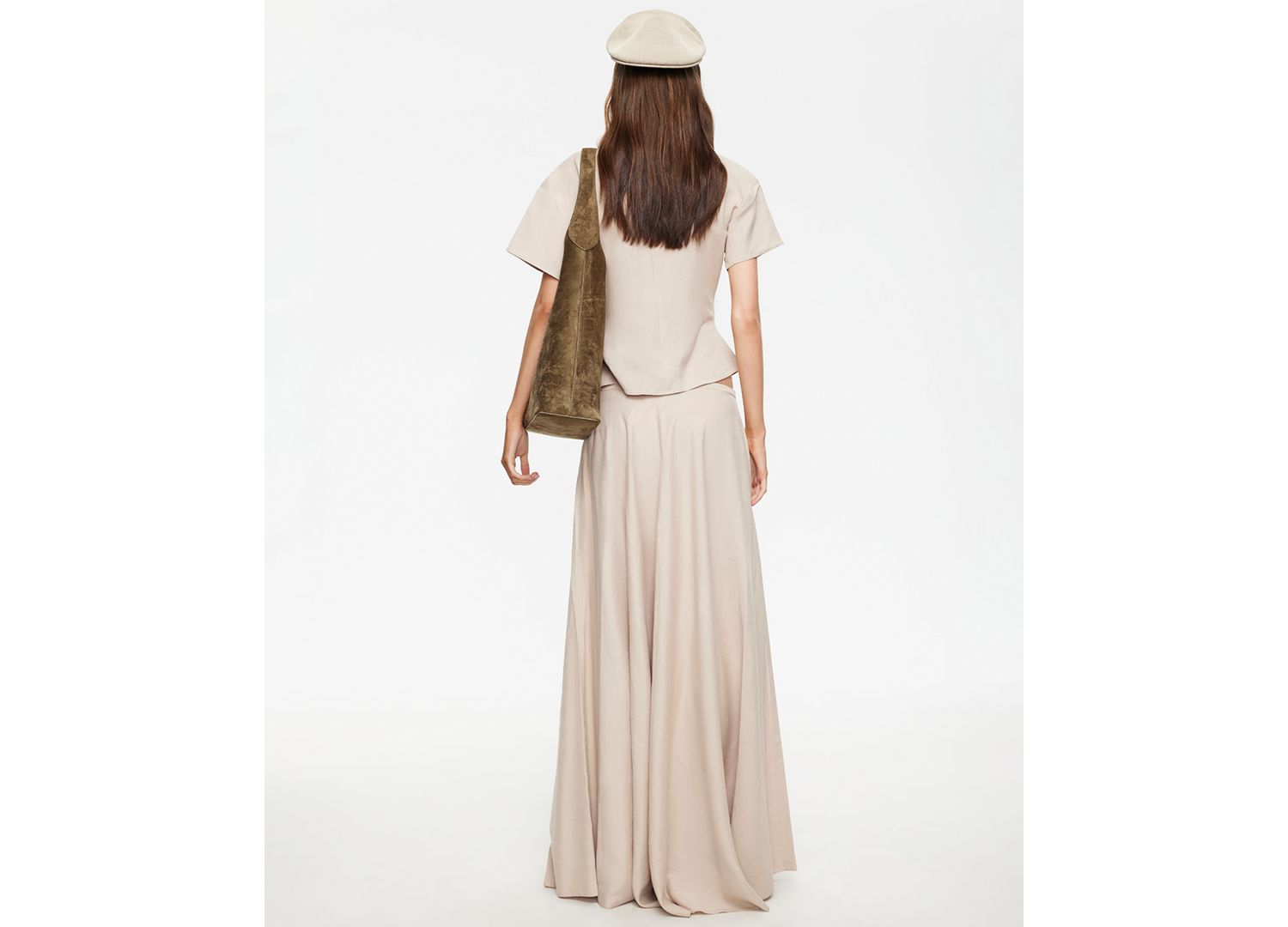 Women's Linen Halcyon Zippered Maxi Skirt