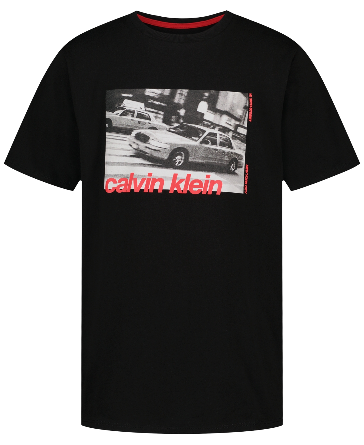 Calvin Klein Boys' Boys Calvin City Graphic Tee - Black - S