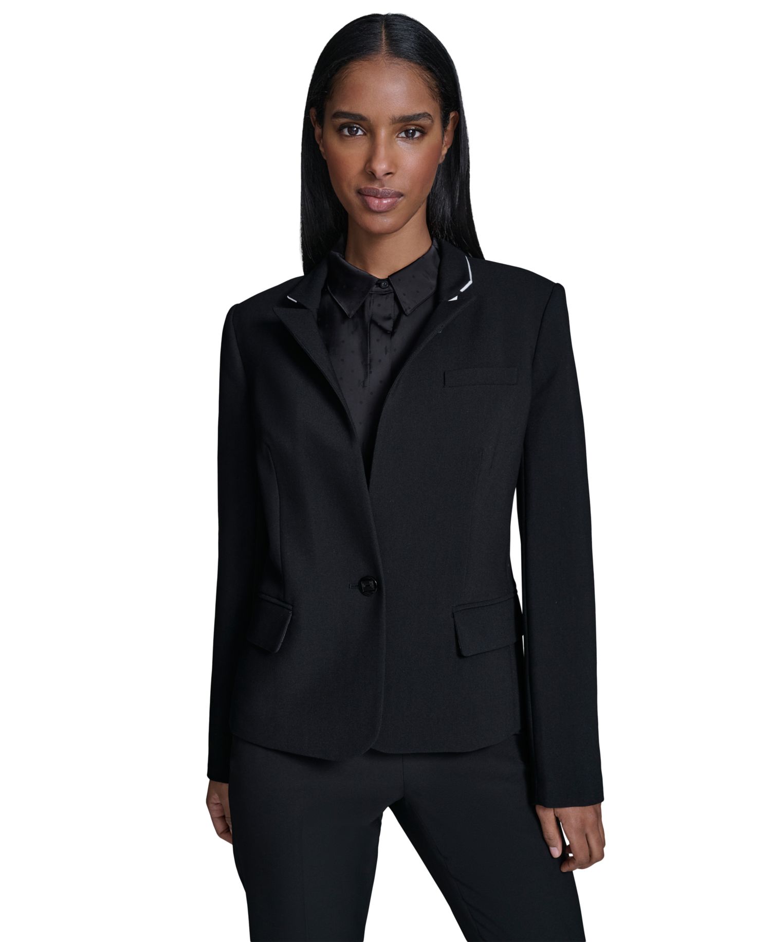 Women's Reverse Lapel One Button Blazer