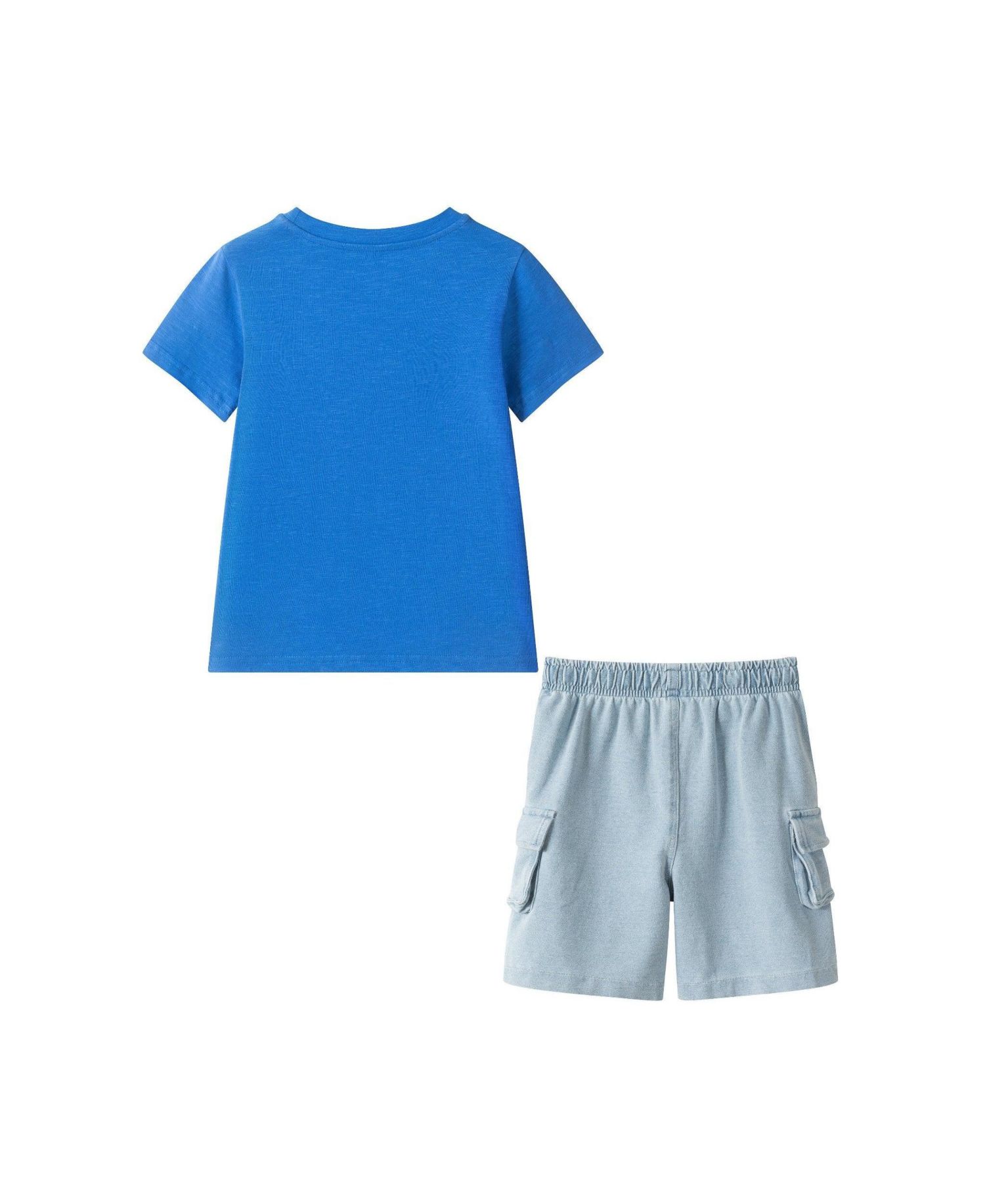 Toddler Boys Surfing Dino Tee and Knit Denim Short Set