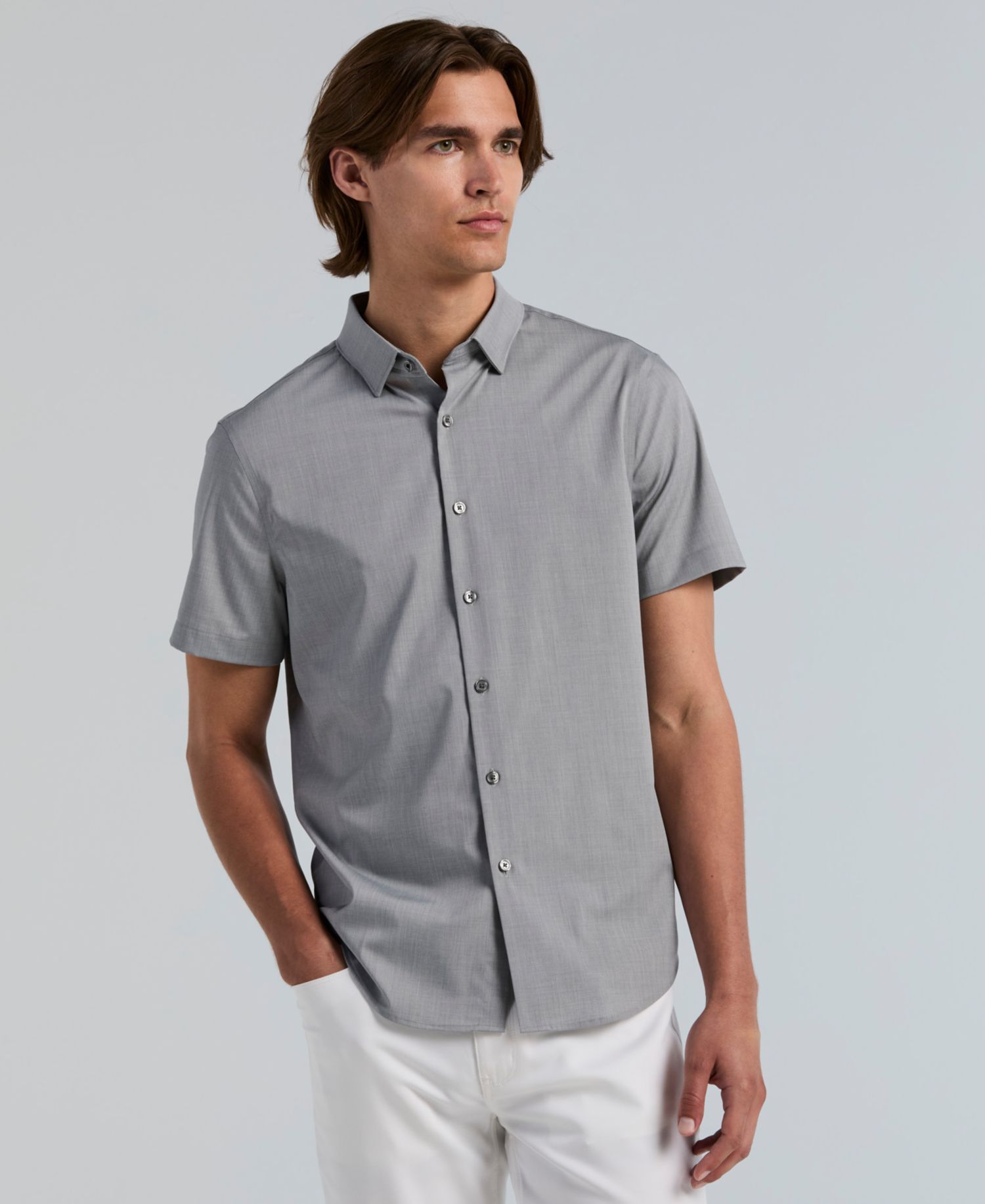Men's Slim-Fit Short-Sleeve Shirt
