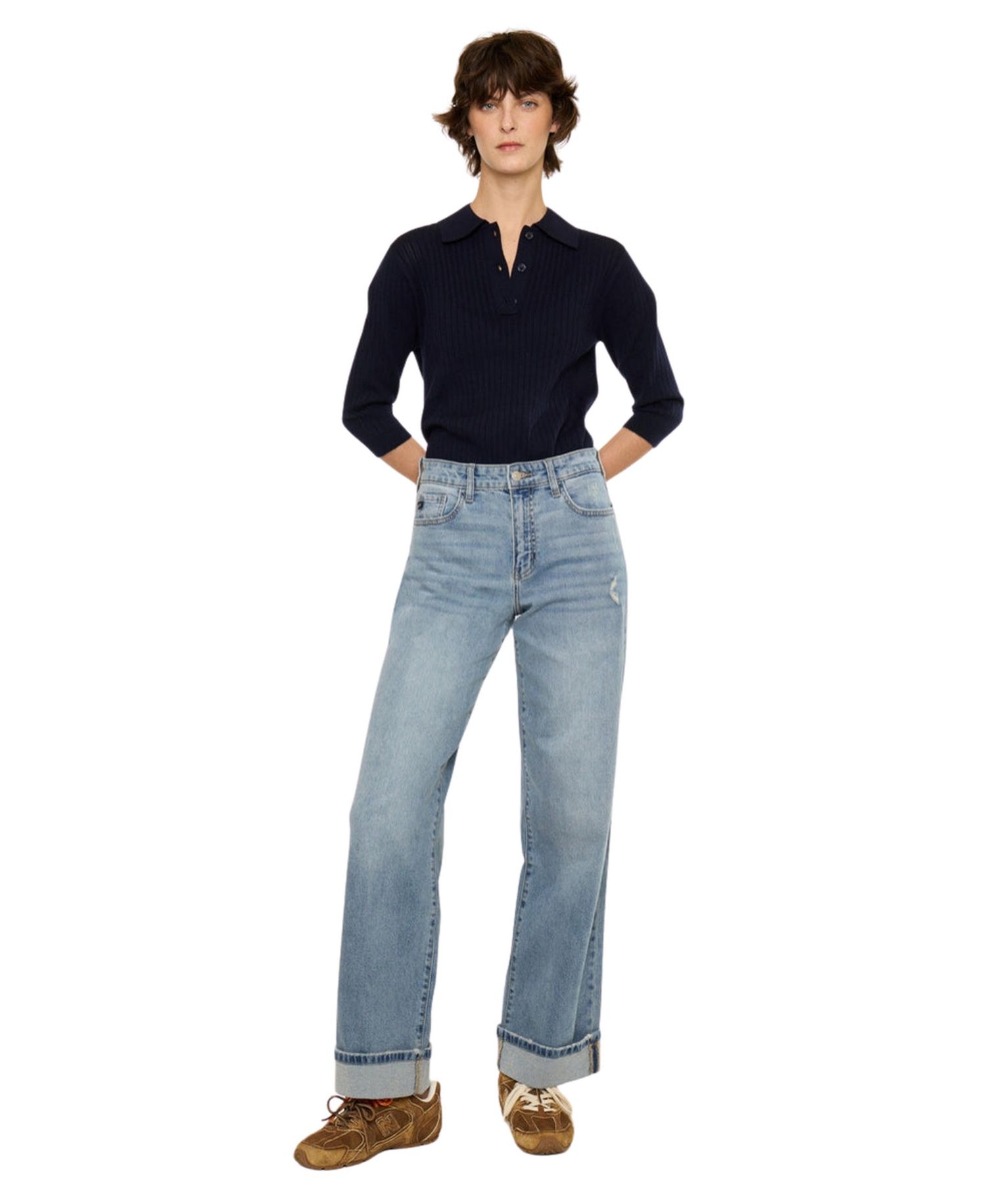 Women's Bellen Essentials High Rise Wide Leg Jeans