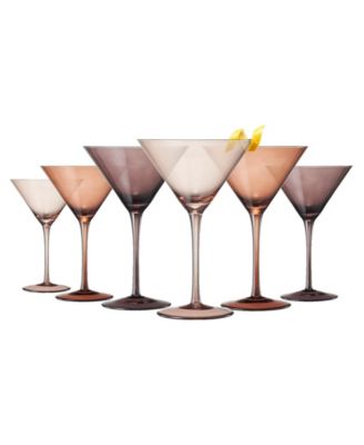 Venus Ribbed Martini Glasses, Set of 6