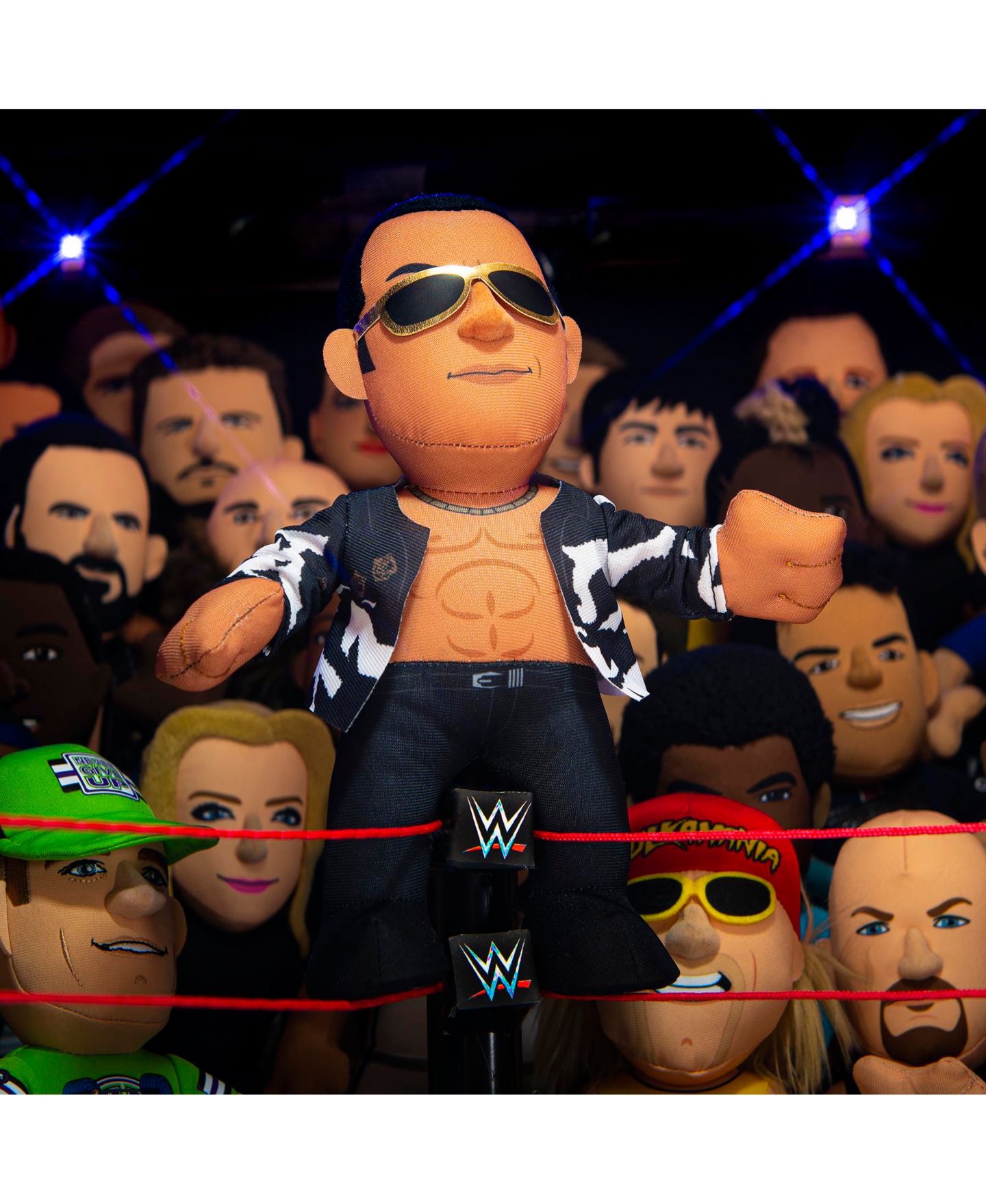 Детская мягкая игрушка Bleacher Creatures WWE Old School Rock 10" Plush Figure, цвет: Разноцветный — фото 5