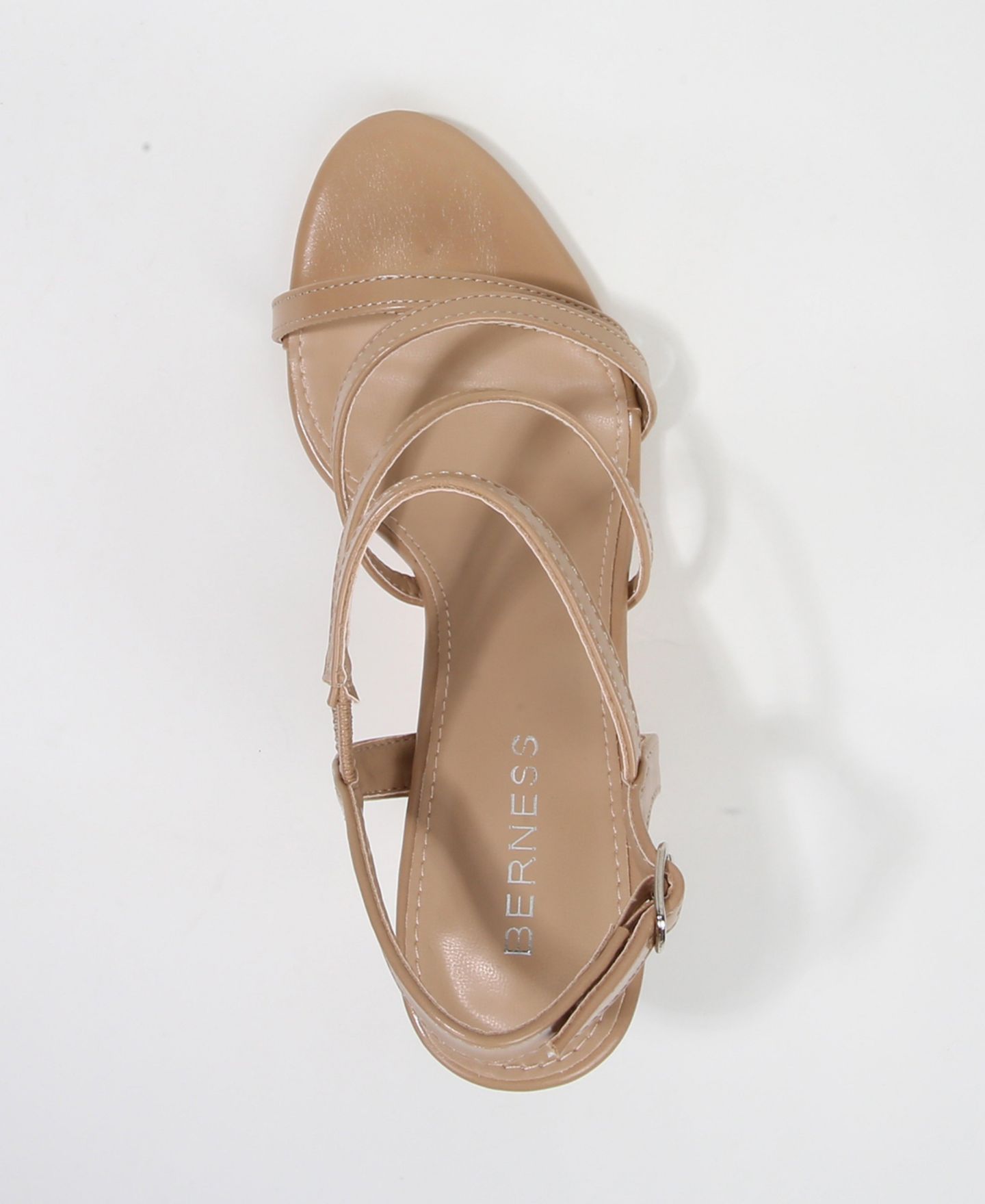 Женские сандалии BERNESS Vittoria Strappy Stiletto Heel, цвет: Бежевый — фото 4