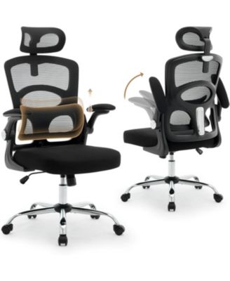 Ergonomic High-Back Mesh Office Chair Adjustable Headrest and Lumbar Support 360degree(s) Swivel Rolling Desk Chair Comfortable Computer Gaming Task