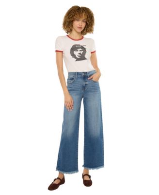 Women's Aruli Essentials High-Rise Crop Wide-Leg Jeans