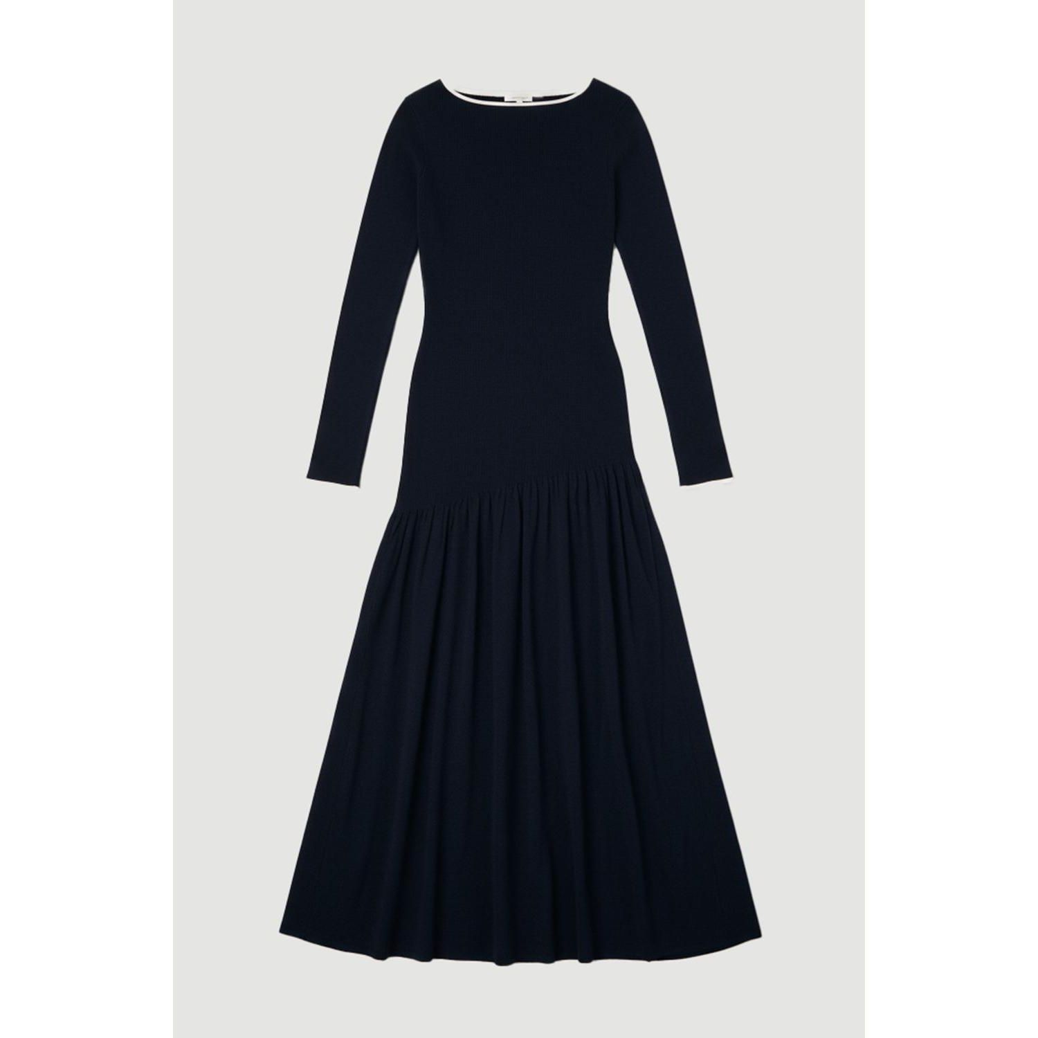 Women's Wool Blend Sheer Knitted Skirt Dress