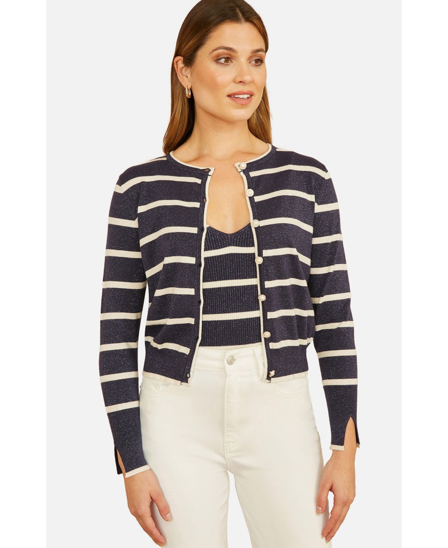 Women's Long Sleeve Round Neck Cardigan