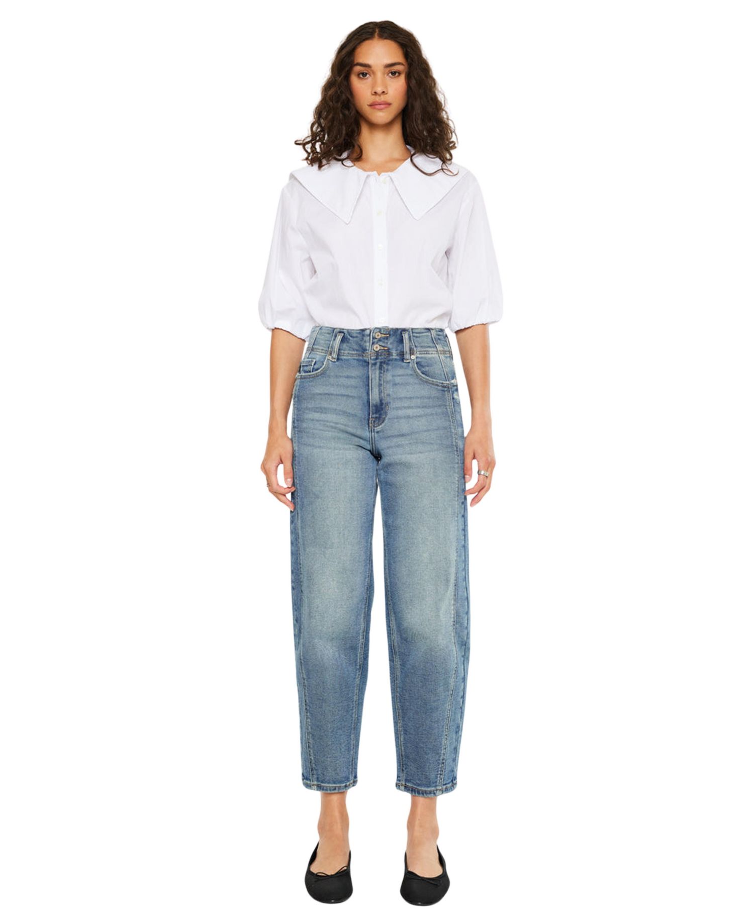 Women's USA Juniors' Jane Ultra High-Rise Slim Barrel Jeans