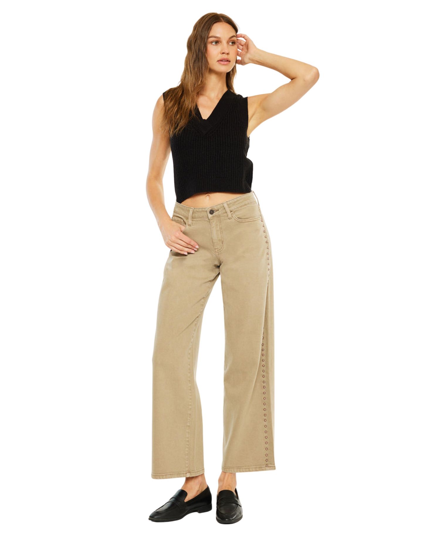 Women's Ellie Mid Rise Wide Leg Jeans