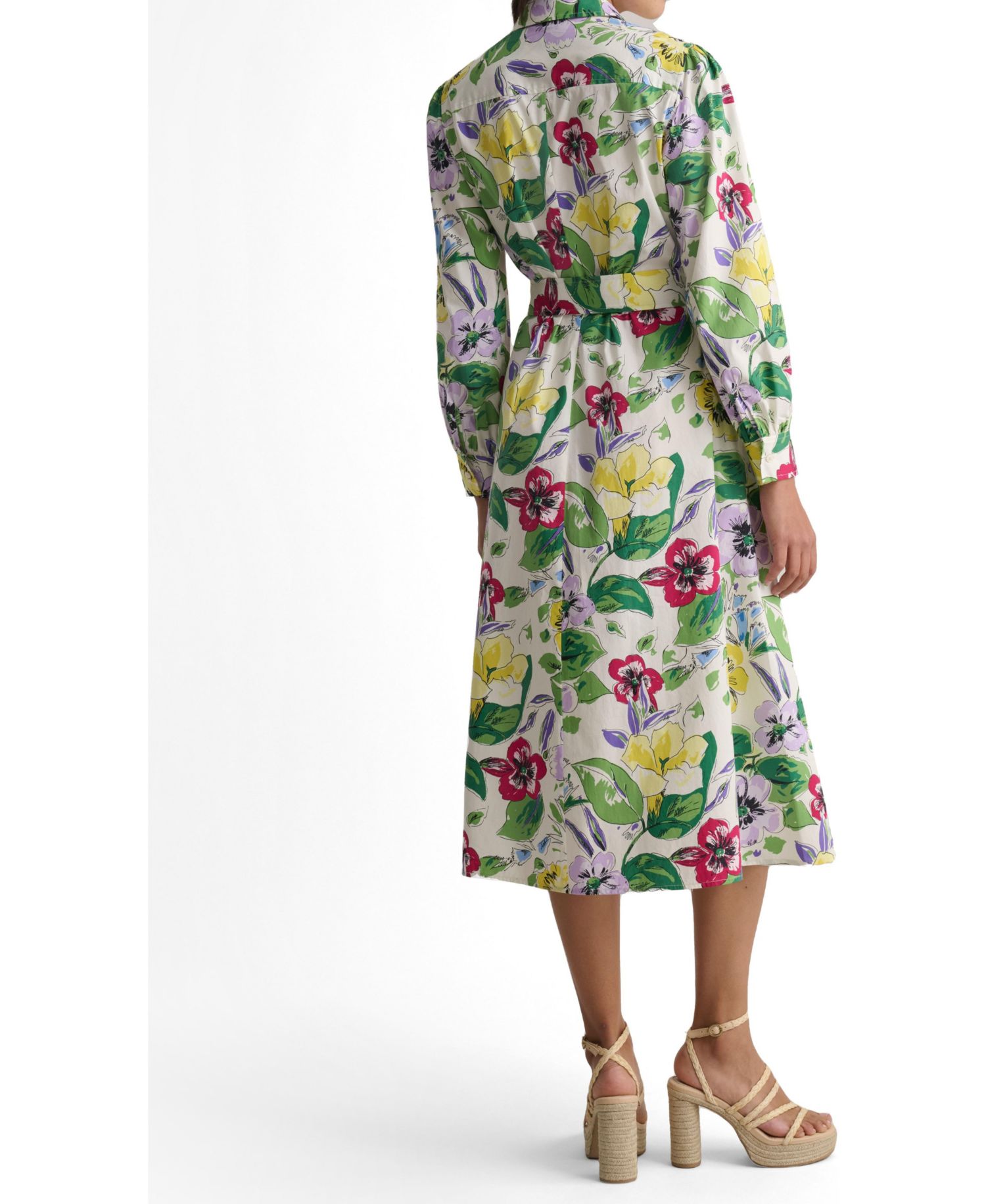 Women's Stretch Cotton Floral Mariah Shirt Dress