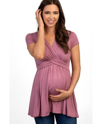 Maternity Draped Front Nursing Top