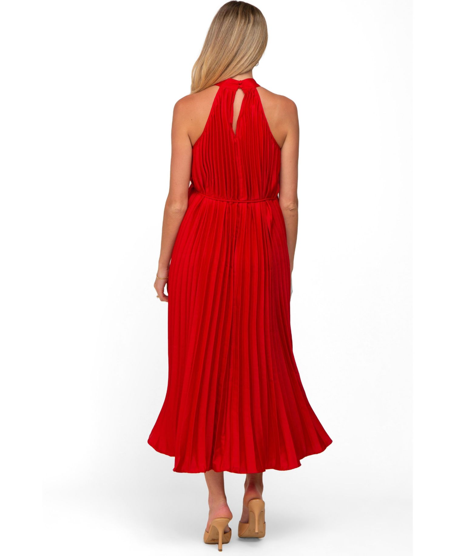 Women's Pleated Halter Dress