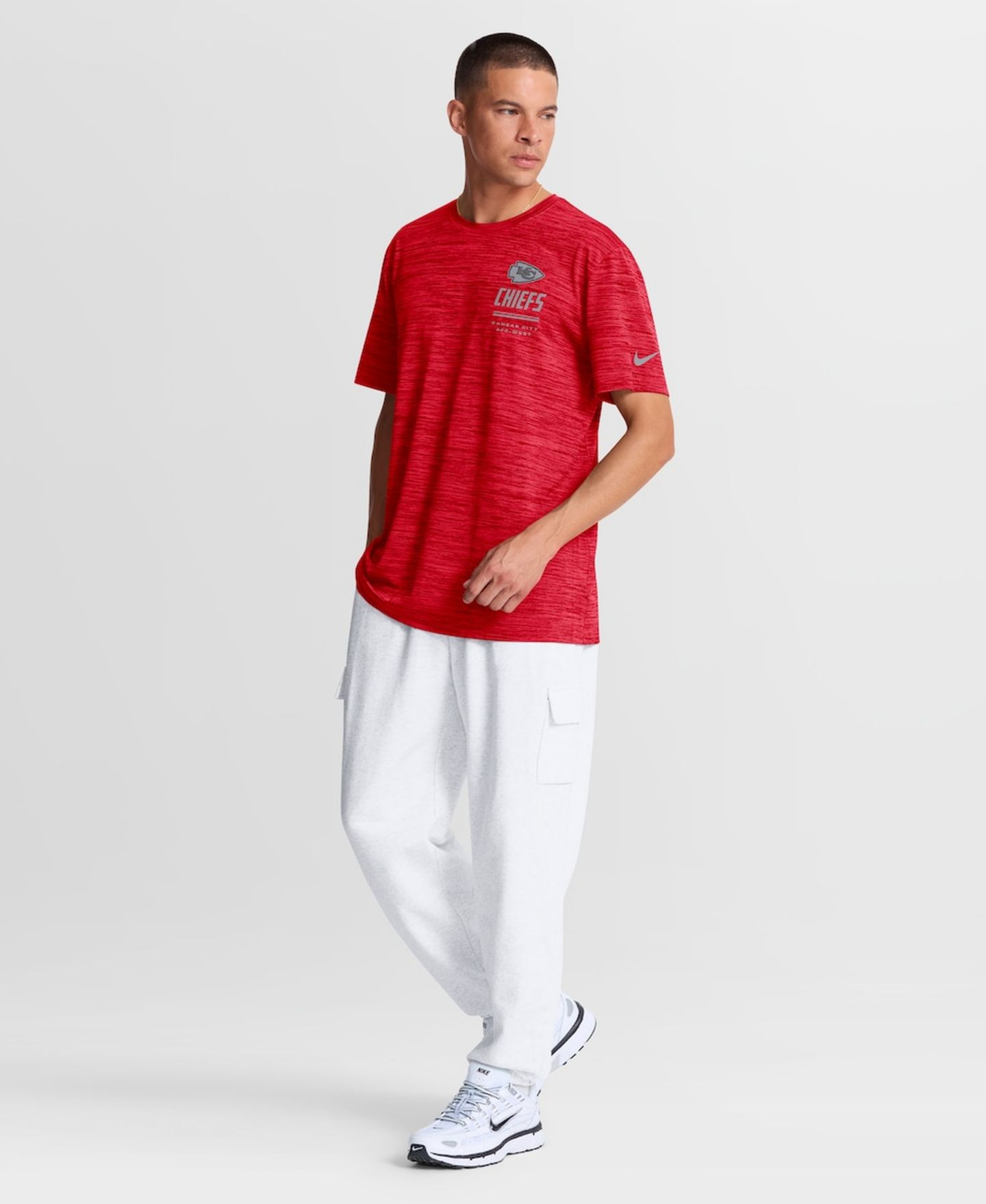 Мужская футболка Nike Red Kansas City Chiefs Big & Tall Sideline Velocity Dri-FIT — фото 5