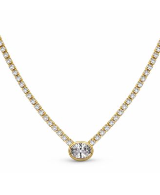 Cubic Zirconia Tennis Necklace