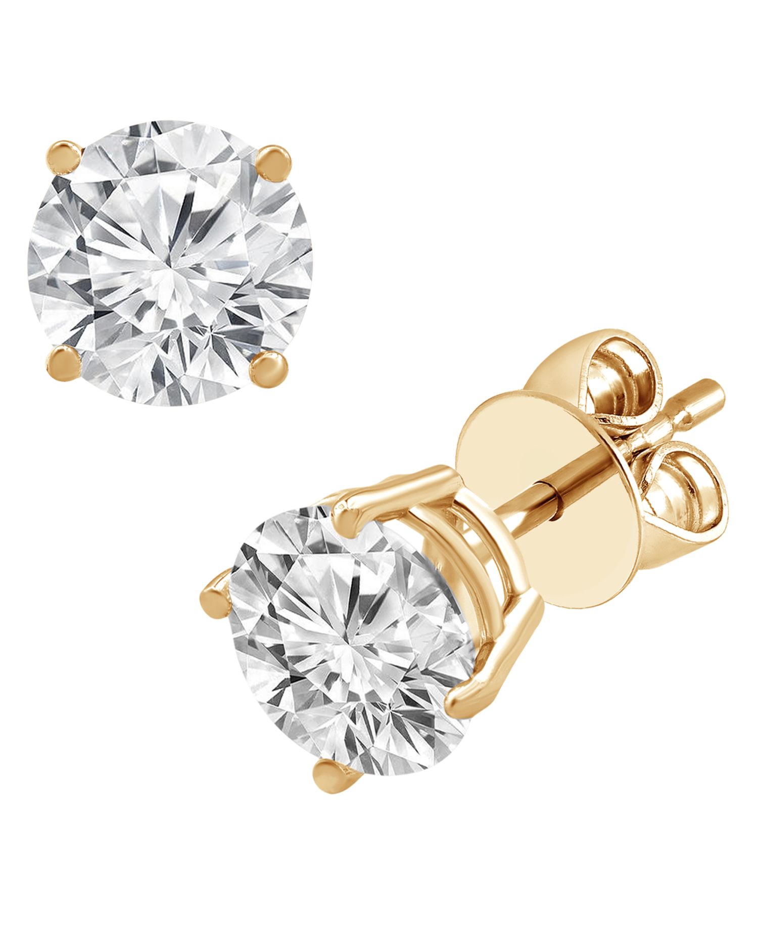 Certified Lab Grown Diamond Stud Earrings (5 ct. t.w.) in 14k White, Yellow or Rose Gold