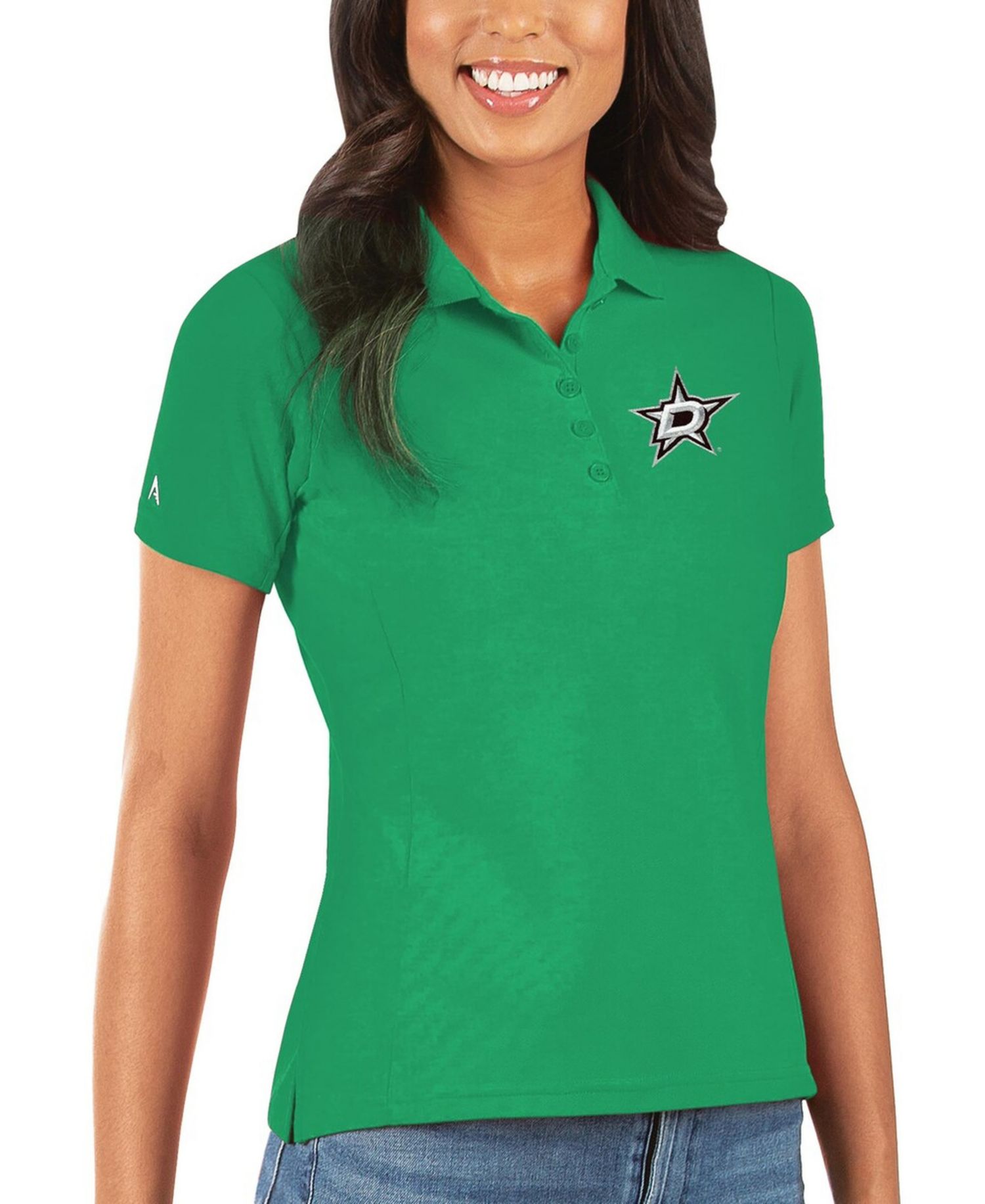 Women's Kelly Green Dallas Stars Legacy Pique Polo Shirt