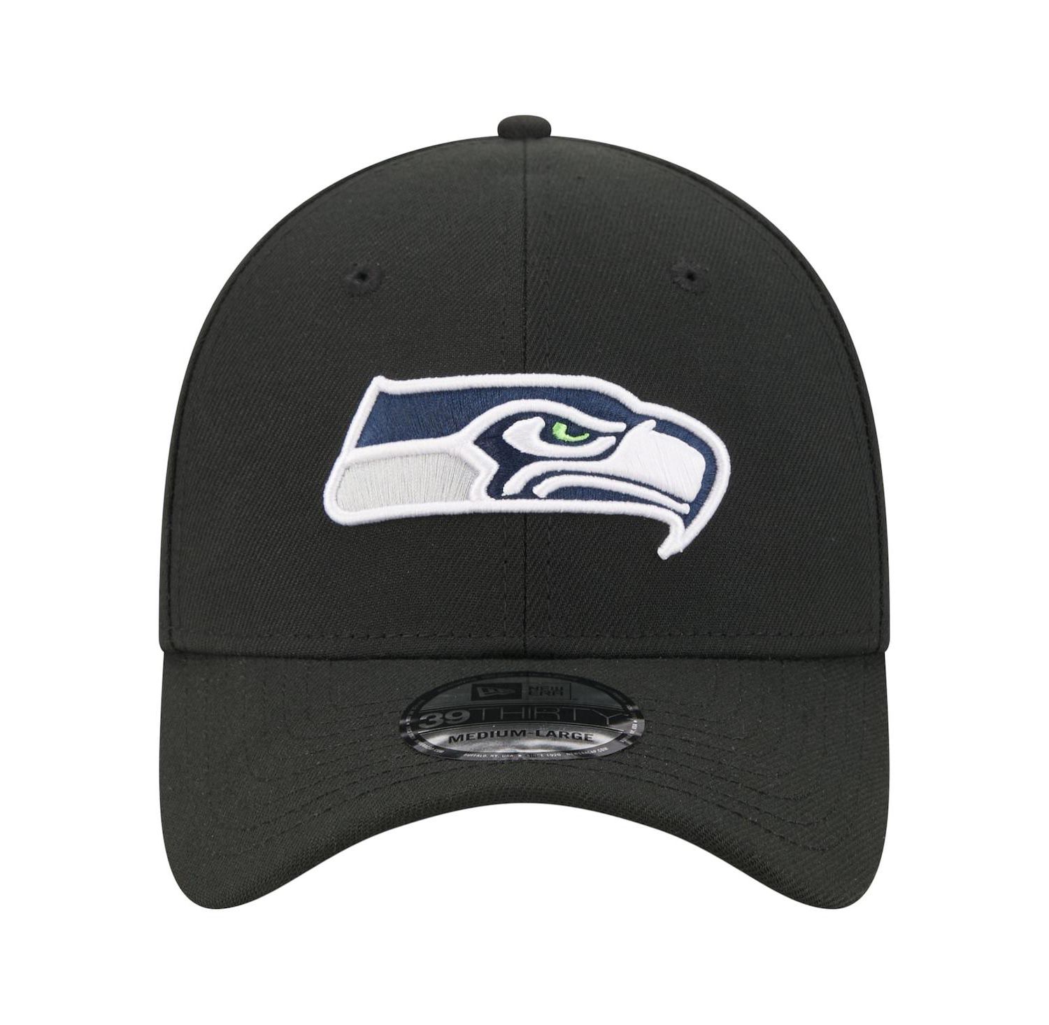 Men's Black Seattle Seahawks Core Team 39THIRTY Flex Hat