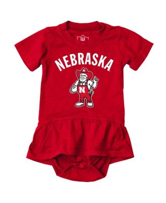 Baby Girls Scarlet Nebraska Huskers Skirted Bodysuit
