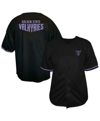 Men's Eclipse Black Golden State Valkyries Big & Tall Full-Button Fashion Jersey