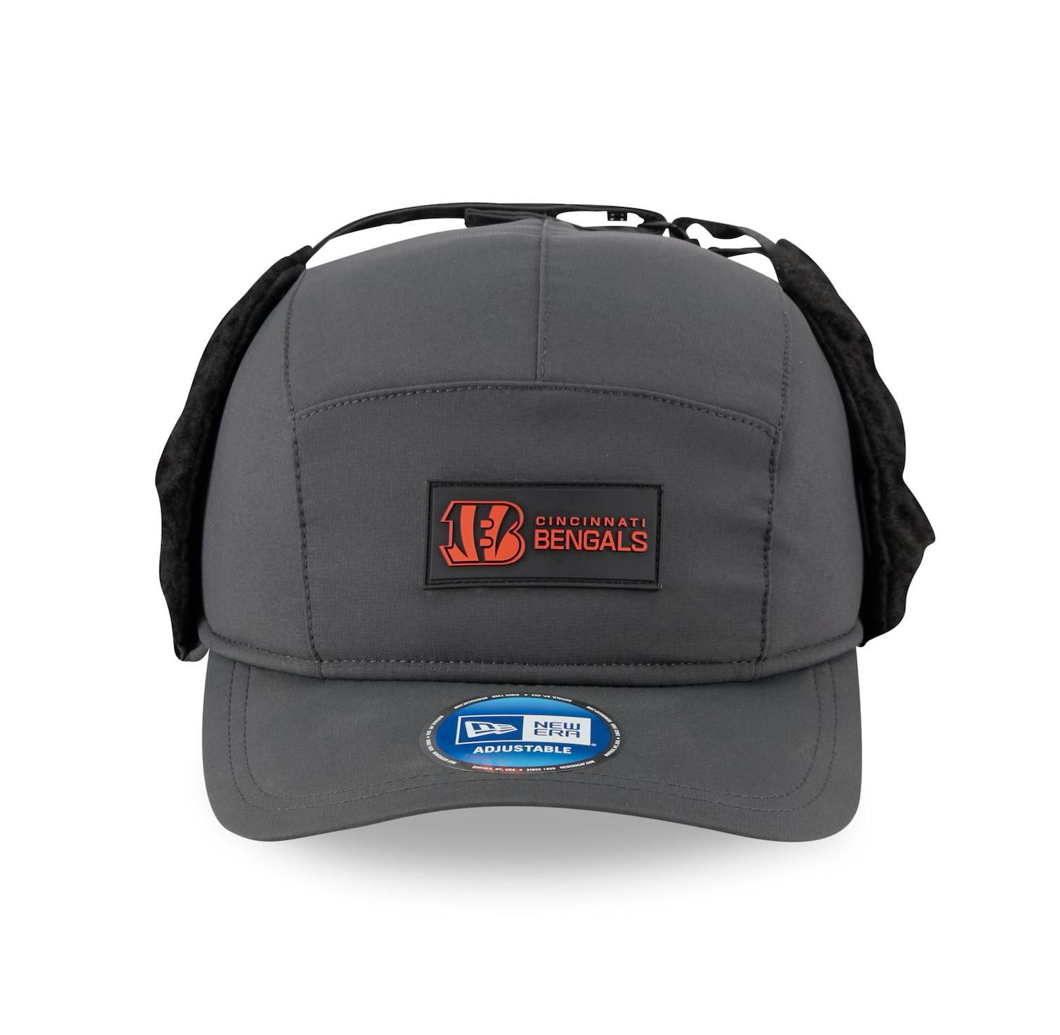 Men's Charcoal Cincinnati Bengals 2025 Sideline Cold Weather Runner Dog Ear Adjustable Hat