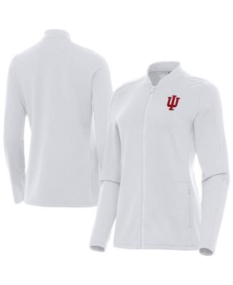 Women's White Indiana Hoosiers Continual Full-Zip Jacket