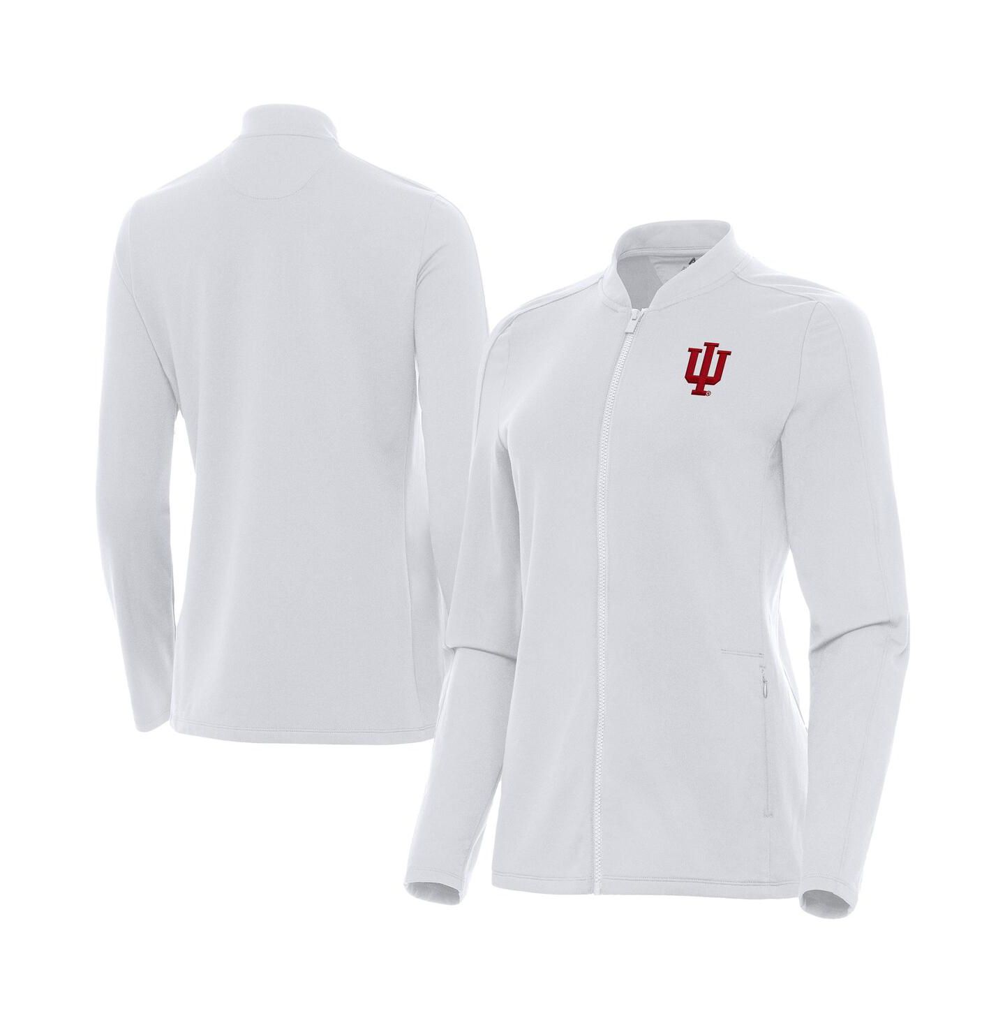 Женская куртка Antigua White Indiana Hoosiers Continual Full-Zip — фото 1