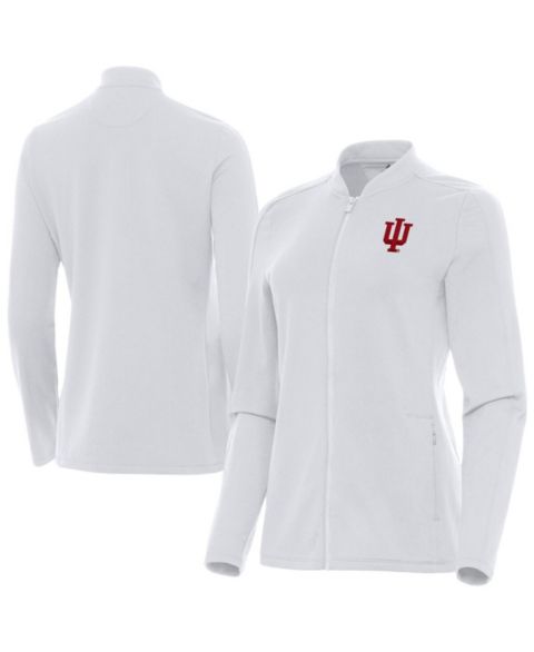 Женская куртка Antigua White Indiana Hoosiers Continual Full-Zip