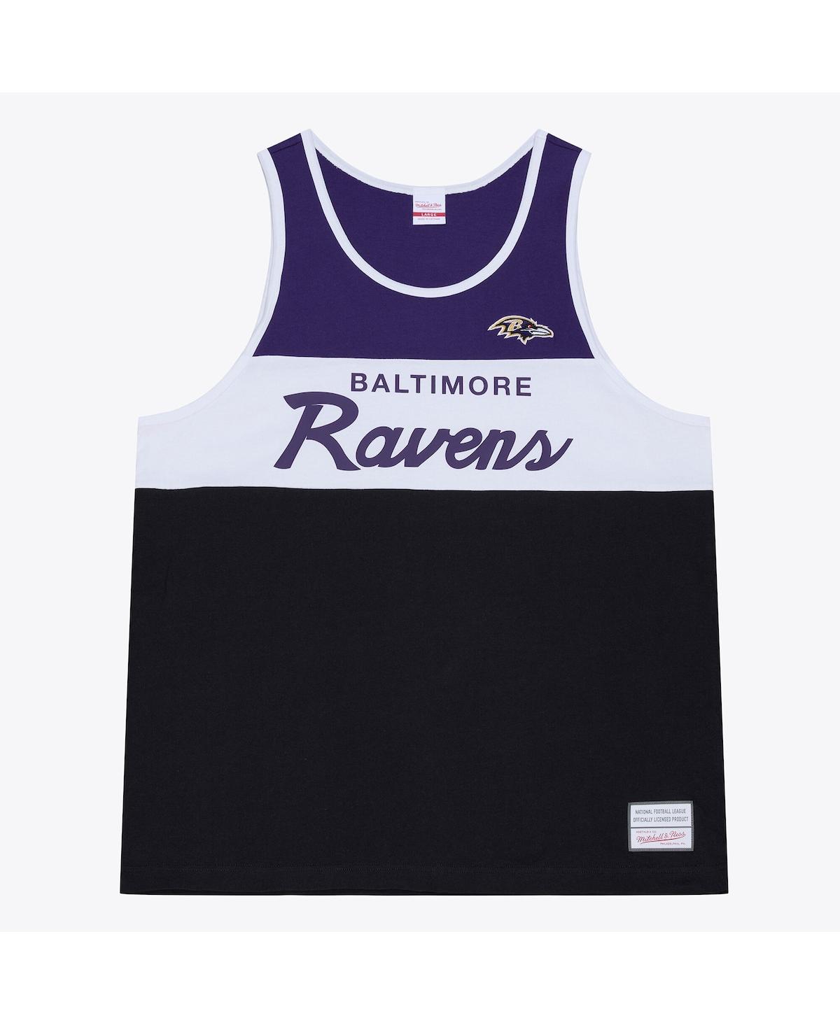 Mitchell & Ness Men's Black/Purple Baltimore Ravens Head Coach Tank Top - Black, Purple