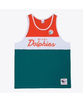 Men's Aqua/Orange Miami Dolphins Head Coach Tank Top