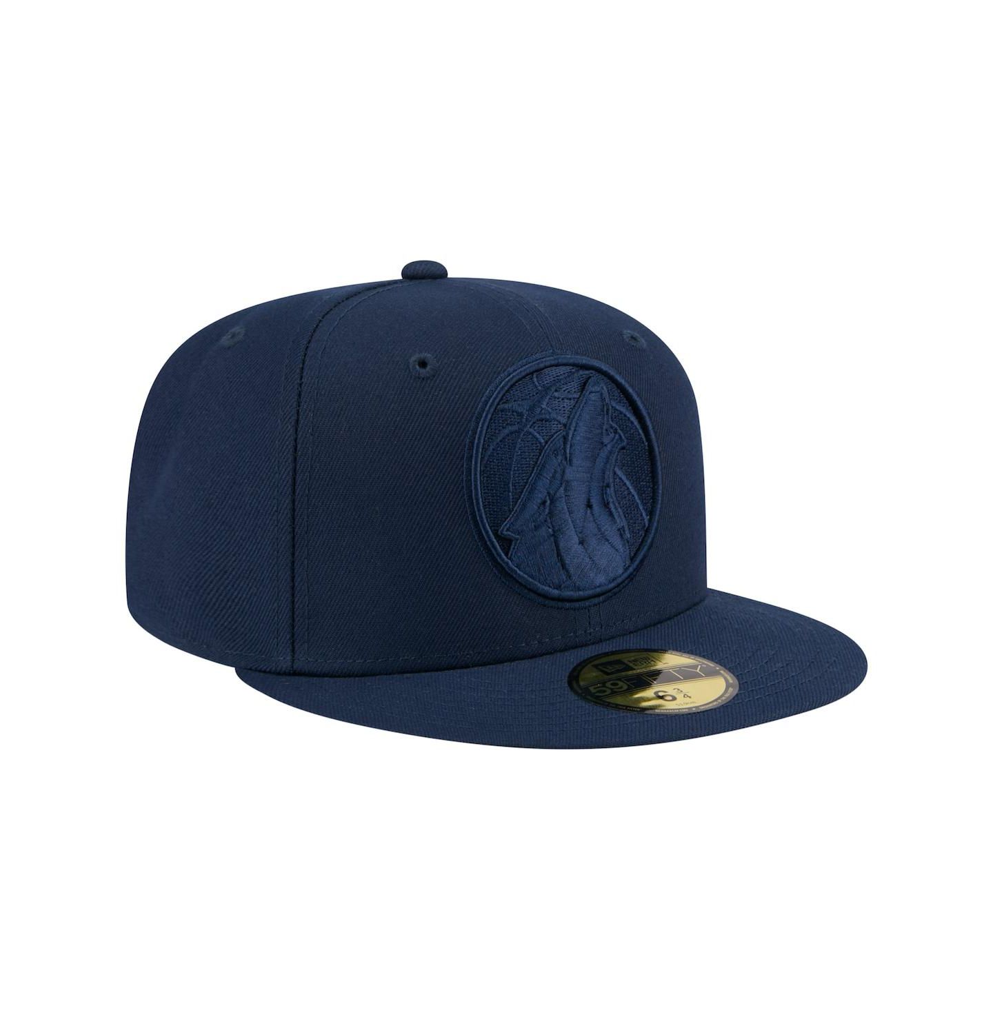 Мужские головные уборы New Era Navy Minnesota Timberwolves Tonal Color Pack 59FIFTY Fitted Hat — фото 3