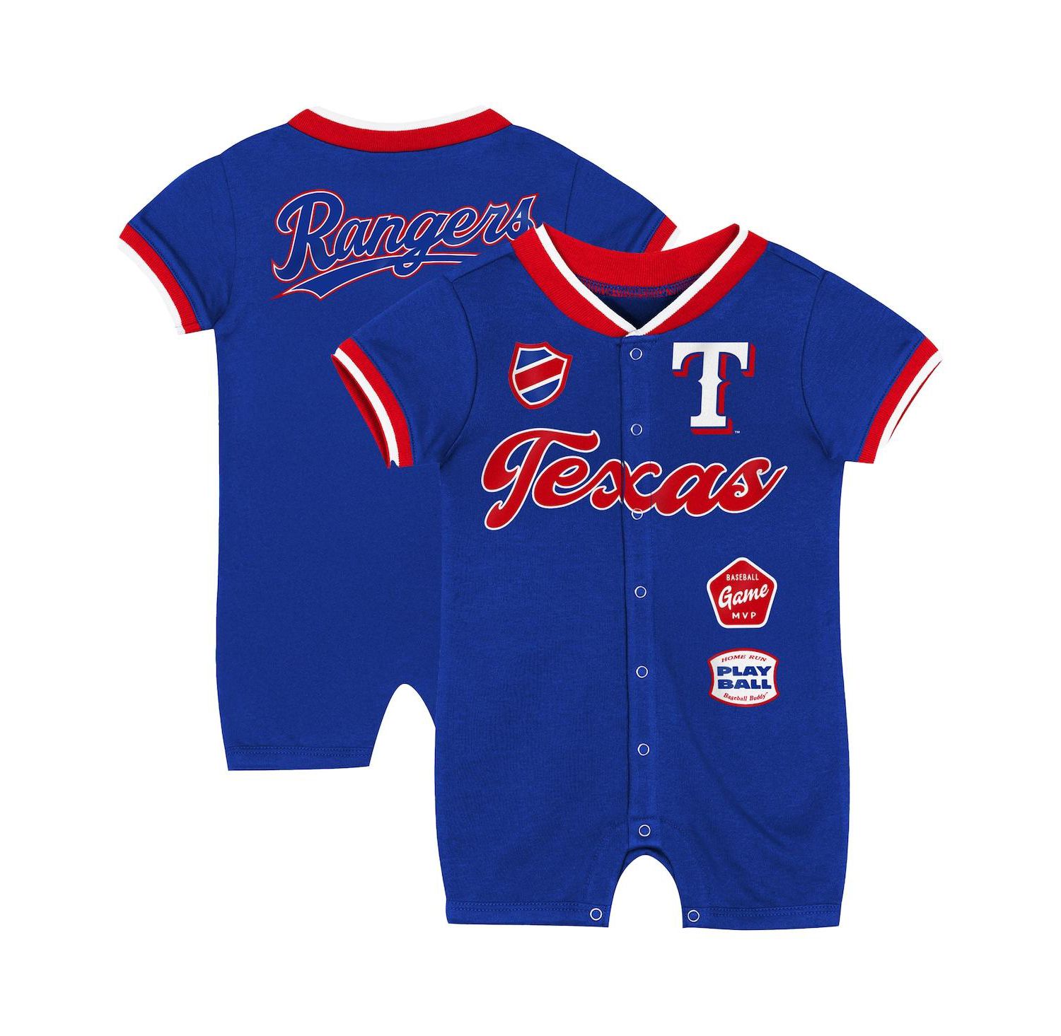 Baby Boys and Girls Royal Texas Rangers Pinch Coverall