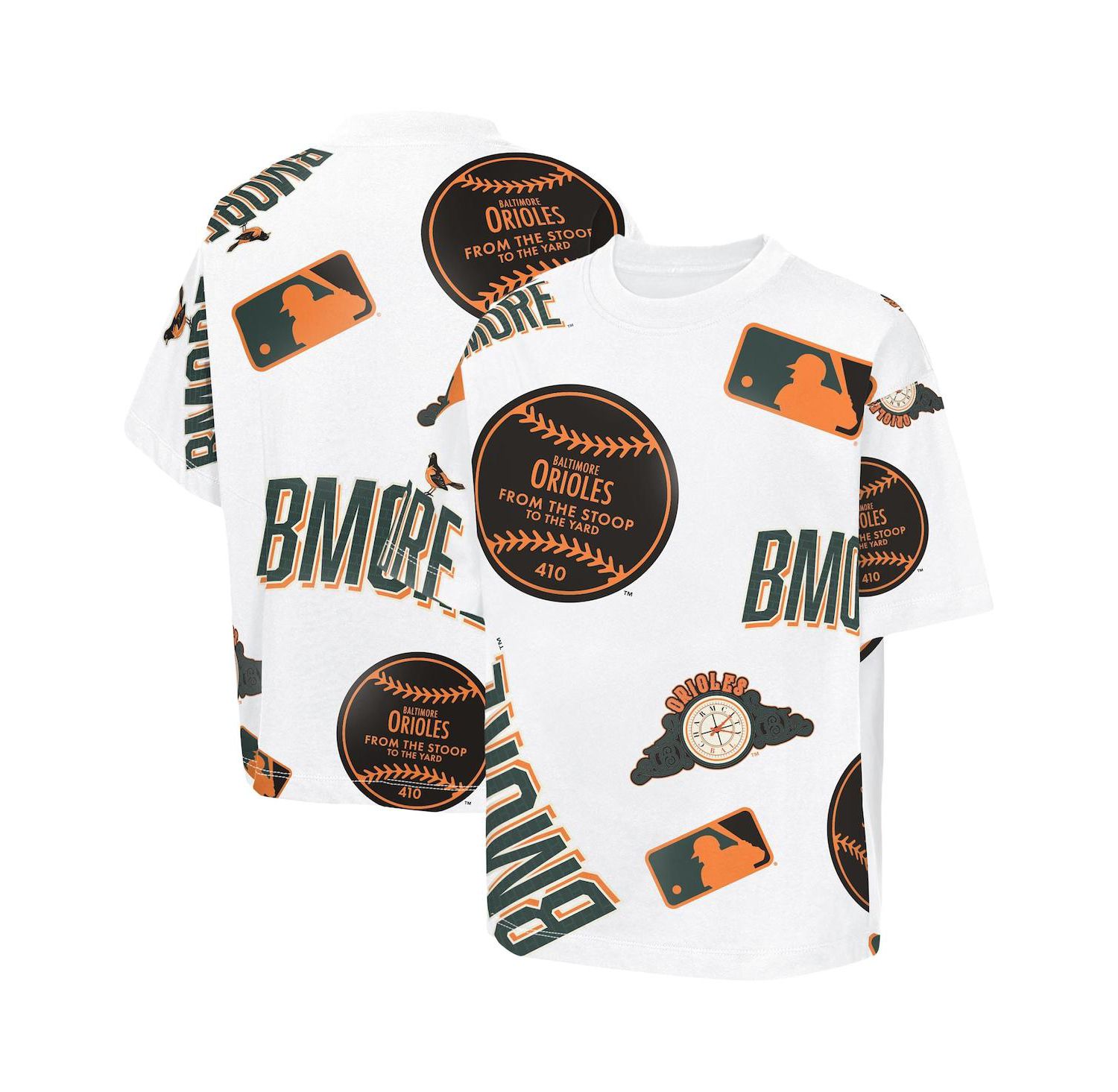 Big Boys and Girls White Baltimore Orioles 2026 City Connect Circus Catch T-Shirt