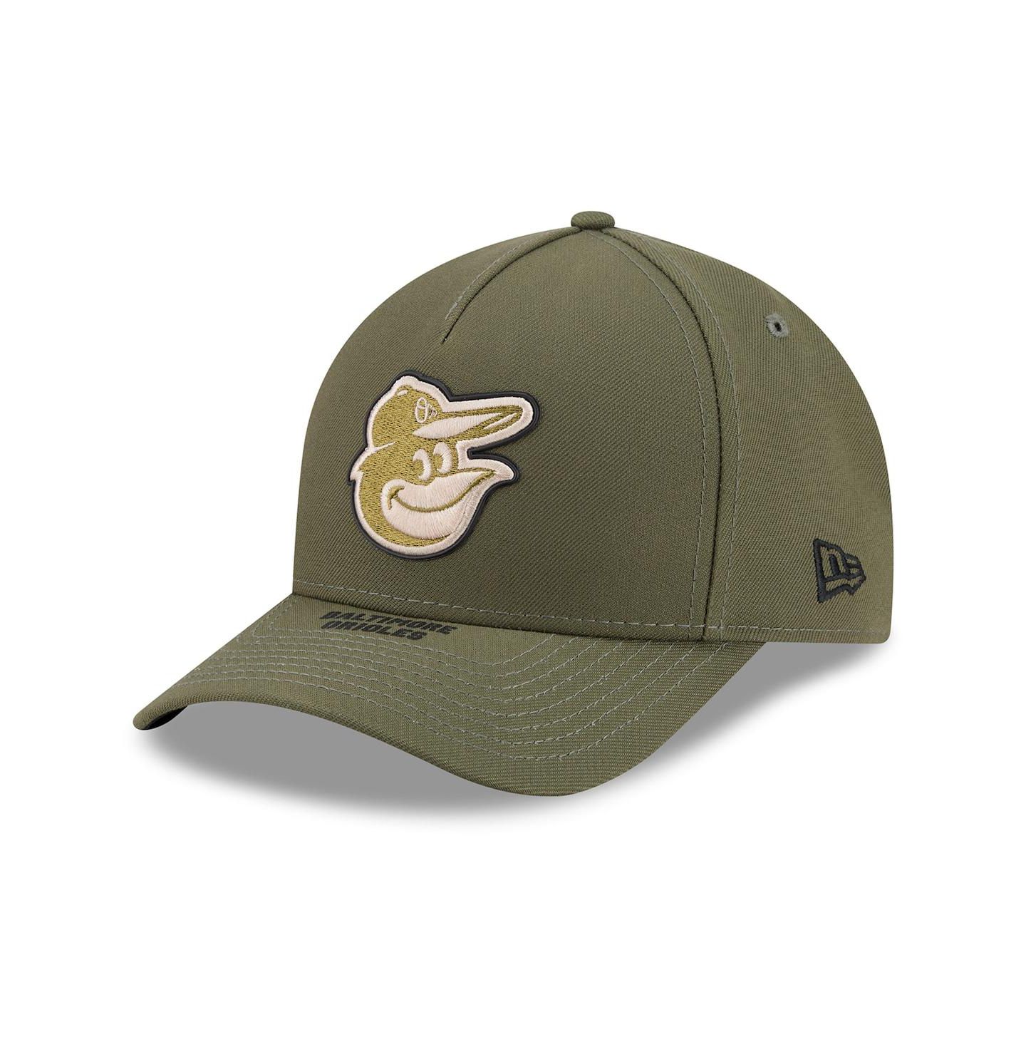 Детская кепка New Era Olive Baltimore Orioles 2026 Armed Forces Day 9FORTY M-Crown Adjustable Hat — фото 3