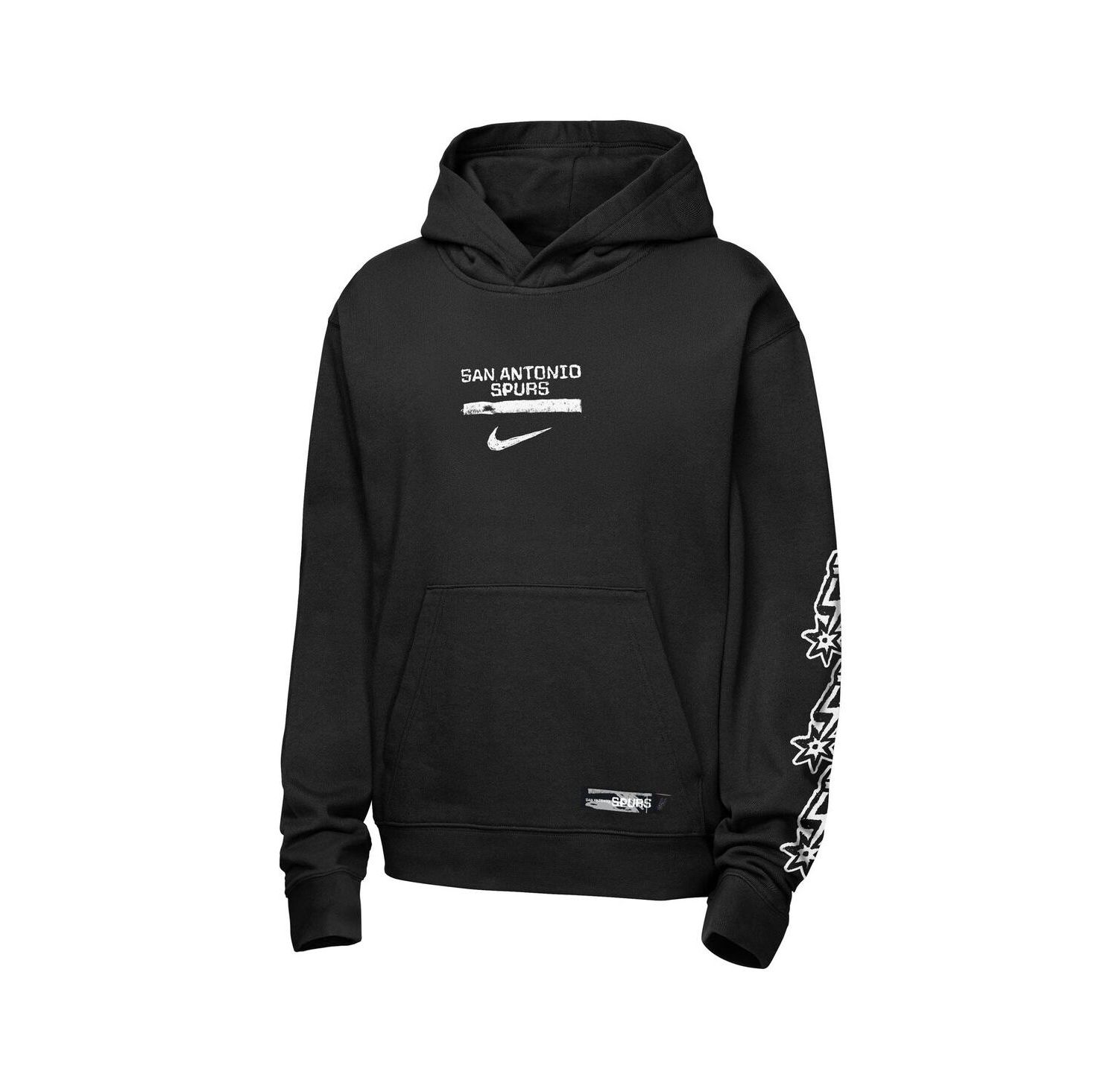 Big Boys and Girls Black San Antonio Spurs Courtside Club Premiere Hoodie