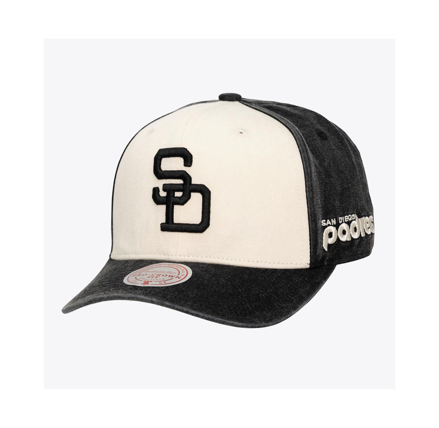 Men's and Women's Cream/Black San Diego Padres Snow Block Pro Crown Snapback Hat