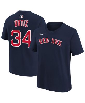 Big Boys and Girls David Ortiz Navy Boston Red Sox Name & Number T-Shirt